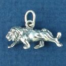 Lion Small 3D Sterling Silver Charm Pendant