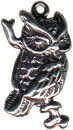 Owl Pendant, Bird Sterling Silver Charm