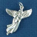 Flying Angel Charm Sterling Silver Pendant