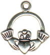 Claddagh Charm Irish Sterling Silver Pendant