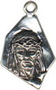 Religious Christian Jesus Head and Face Sterling Silver Charm Pendant