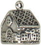 Christmas: Ginger Bread House Sterling Silver Charm Pendant