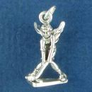 Putting Golf Guardian Angel Charm Sterling Silver Pendant