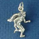 Running Guardian Angel Charm Sterling Silver Pendant