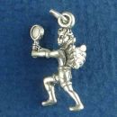 Tennis Guardian Angel Charm Sterling Silver Pendant