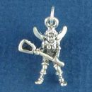 Lacrosse Guardian Angel Charm Sterling Silver Pendant