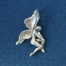 Fairy Curtsying Sterling Silver Charm Pendant