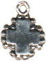 Cross with Beads Sterling Silver Charm Pendant