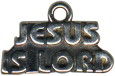 Religious Christian Jesus Is Lord Word Sterling Silver Charm Pendant