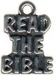 Religious Christian Read The Bible Word Sterling Silver Charm Pendant