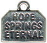 Religious Christian Hope Springs Eternal Word Sterling Silver Charm Pendant