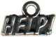 Help! Word Charm and Message Phrase Sterling Silver Charm for Chram Bracelet