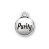 Inspiration Round Domed Affirmation Message Purity Sterling Silver Word Charm