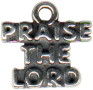 Religious Christian Praise The Lord Word Sterling Silver Charm Pendant