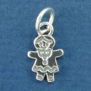 People: Girl Family Member Sterling Silver Charm Pendant