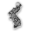 Travel: North Korea and South Korea Sterling Silver Charm Pendant