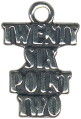 Marathon Twenty Six Point Two Word Phrase Sterling Silver Charm Pendant