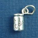 Diet Cola Soda Can Sterling Silver Charm 3D Pendant