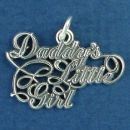 Daddy's Little Girl Charm Sterling Silver