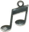 Music Note Medium Sterling Silver Charm