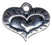 Heart within a Heart Sterling Silver Charm Pendant