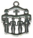 Religious Christian Family Sterling Silver Charm Pendant