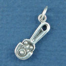 Quilting Rotary Cutter 3D Sterling Silver Charm Pendant