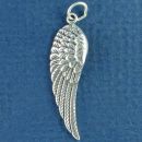 Angel Wing Charm Sterling Silver Pendant Left