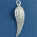 Angel Wing Charm Sterling Silver Pendant Right