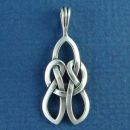 Celtic Love Knot Design Sterling Silver Pendant Small