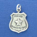 Sterling Silver Police Badge Charm