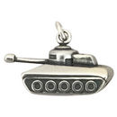 Sterling Silver Army Tank Charm