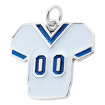 Football Jersey Charm Sterling Silver Enamel