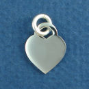 Heart Small Engravable Sterling Silver Charm Pendant