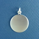 Round 24-mm Engravable German Silver Fashion Pendant