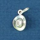 Cowboy Hat Tiny 3D Sterling Silver Charm Pendant