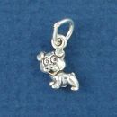 Puppy Dog Sterling Silver Mini Charm Pendant