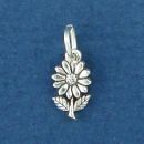 Daisy Flower Sterling Silver Mini Charm Pendant