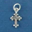 Cross Small Sterling Silver Charm Pendant