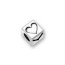 Sterling Silver Alphabet Beads Heart 4.5mm Letter Beads