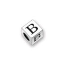 Sterling Silver Alphabet Beads B 4.5mm Letter Beads