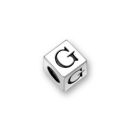 Sterling Silver Alphabet Beads G 4.5mm Letter Beads