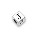 Sterling Silver Alphabet Beads J 4.5mm Letter Beads