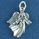 Angel Charm Sterling Silver Pendant Flying with Arms Out Stretched