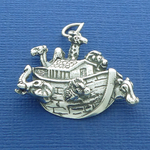 Sterling Silver Noah's Ark Charm Large