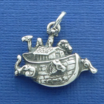 Noah's Ark Charm Sterling Silver