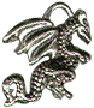 Dragon Sterling Silver Charm Pendant