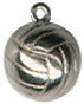 Volleyball Sterling Silver Charm Pendant