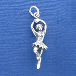 Dancing Ballerina Charm Sterling Silver