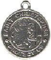 Religious Christian Saint Christopher Round Medal Sterling Silver Charm Pendant